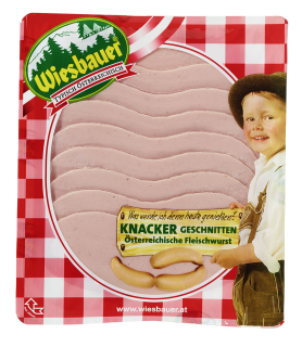 Wiesbauer Knacker geschnitten - 100 g Karton