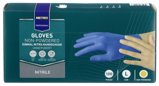 METRO PROFESSIONAL Einmalhandschuhe Blau Nitril...