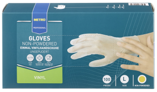 METRO PROFESSIONAL Einweghandschuhe Transparent Vinyl...