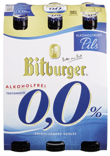 Bitburger Alkoholfrei - 6 x 0,33 l Flaschen