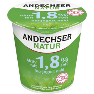 Andechser Natur Bio Joghurt mild 1,8 % gekühlt - 150 g