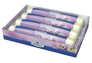 Meggle Butterrolle Knoblauch 62 % Fett - 4 x 250 g Packungen