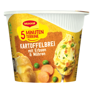 Maggi 5 Minuten Terrine Kartoffelbrei Erbsen + Möhren - 43 g Becher