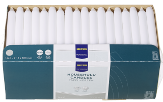 METRO PROFESSIONAL Tafelkerzen White 180 x Ø 21,5...