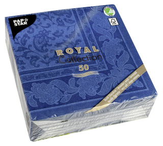 Papstar Servietten Dunkelblau Ornament 40  x  40 cm...