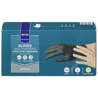 MP Nitril Einmal- Handschuhe puderfrei 100 Stck/ Gr.L Black