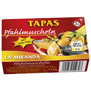La Miranda Pfahlmuscheln Piri Piri - 1 x 115 g Dose