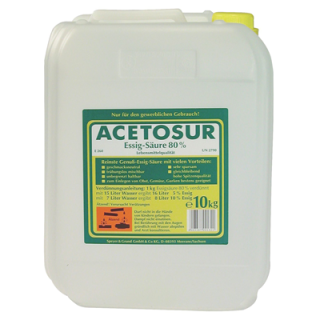 Acetosur Essigsäure 80 % Hell 10 kg Kanister