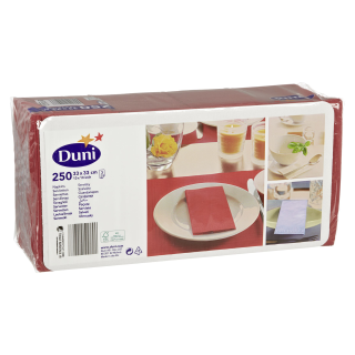 Duni Servietten Bordeaux 33  x  33 cm 1/8Falz 3 lagig