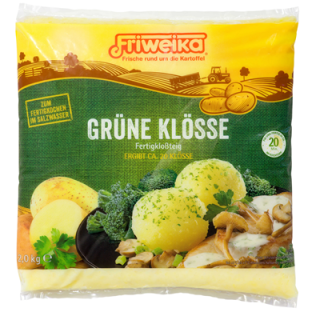 Friweika grüne Klöße Fertigteig 2 kg Packung