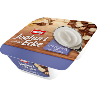 Müller Joghurt mit der Ecke Knusper Waffelwürfel 3,8 % 150g