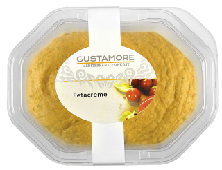 Gustamore Fetawürfel rosso in Tomaten-Peperoni-Paste, in Öl - 160 g Packung