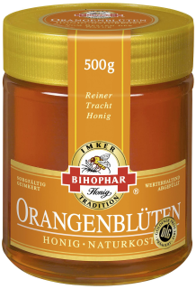 Bihophar Orangenblüten-Honig flüssig - 500 g Glas