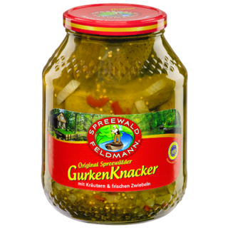 Spreewald Feldmann Sauerkonserven Gurkenknacker - 1,55 kg Glas