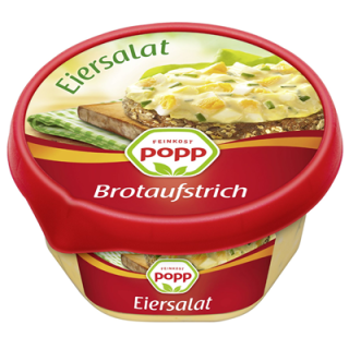 Popp Brotaufstrich Eiersalat 57 % Eier (aus Bodenhaltung) 150 g Becher