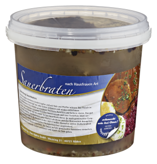 Eyckeler Malt Rindersauerbraten aus der Keule gevliest, eingelegt in Beize ca. 1,2 kg Eimer