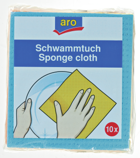 aro Schwammtuch Hellblau quadratisch - 10 x