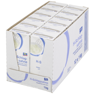 aro H-Schlagsahne 30 % Fett - 12 x 1,00 l Packungen