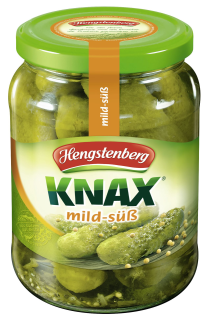 Hengstenberg KNAX Gewürzgurken mild-süß - 670 g Tiegel