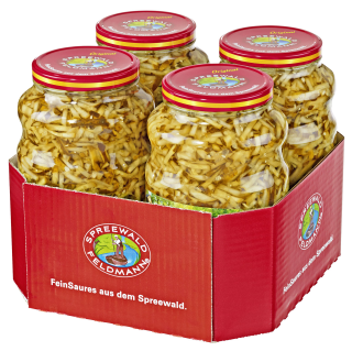 Spreewald Feldmann Gurken-Schnitzel - 4 x 2,45 kg Gläser