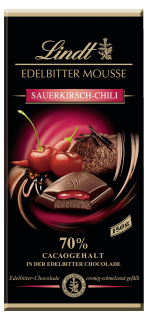 Lindt Edelbitter-Schokolade Mousse Sauerkirsch Chili -...