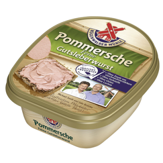 Pommersche feine Gutsleberwurst Schwein - 1 x 125 g Becher