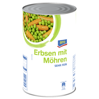 aro Erbsen mit Möhren sehr fein - 1 x 4,25 l Dose