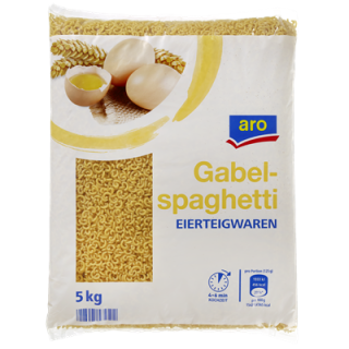 Aro Eierteigwaren Gabelspaghetti - 5 kg Beutel