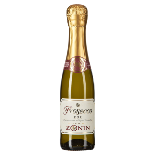 Zonin Prosecco Spumante Brut Sekt, Schaumwein extra trocken - 12 x 200 ml Flaschen