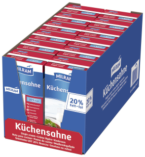 Milram Küchensahne 20 % Fett - 12 Packungen