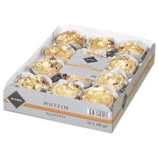RIOBA Blueberry Muffins - 12 Stück à 100 g...