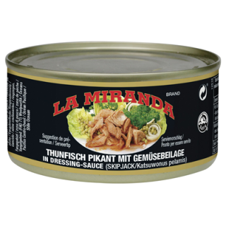 Miranda Thunfisch Stücke in Dressing-Sauce - 1 x 185 g Dose