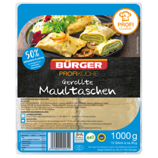 Bürger Maultaschen die Gerollten HAUSMACHER ART GER. - 1,00 kg Beutel
