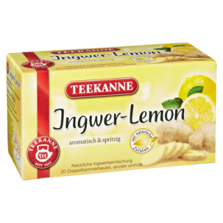 Teekanne Kräutertee Ingwer-Lemon Teebeutel - 12 x 35...