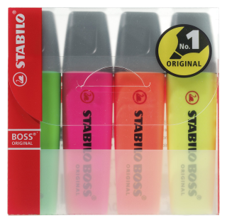 STABILO BOSS Original Textmarker 4 Farben