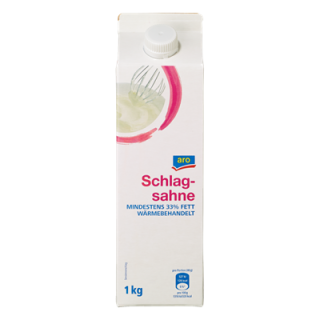 aro Schlagsahne 33 % Fett - 10x1,00 l Packung