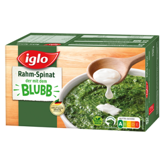 Iglo Rahm-Spinat, portionierbar, tiefgefroren - 750 g Schachtel