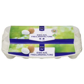 Metro Chef Eier 10er Weiss/Brau Freiland 10er