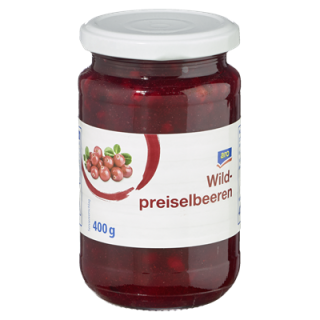 Aro Wildpreiselbeeren - 370 ml Glas