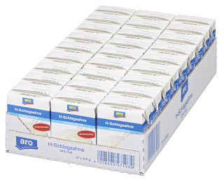 aro H - Schlagsahne 30 % Fett - 27 x 200 g Stücke