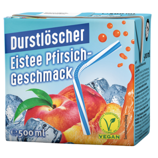 Durstlöscher Eistee Pfirsich - 0,50 l Packung