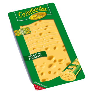 Grünländer Schnittkäsescheiben mild & nussig - 500 g