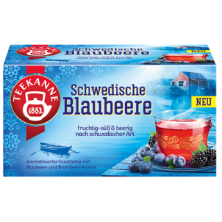 Teekanne Frio Schwedische Blaubeere Früchtetee kalt & heiß 20 Beutel