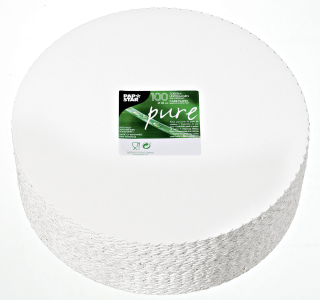 Papstar Tortenunterlagen pure Weiß 100 % Frischfaserkarton rund Ø 28 cm