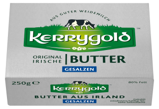 Kerrygold Irische Butter gesalzen 80 % Fett - 250 g Paket