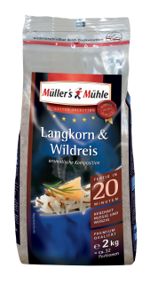 Müller´s Mühle Langkorn & Wildreis lose, Spitzenqualität 2 kg Beutel