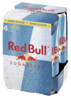 Red Bull Sugarfree - 4 x 0,25 l Dosen