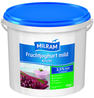 Milram Fruchtjoghurt Schwarzkirsche Fett - 5,00 kg Eimer