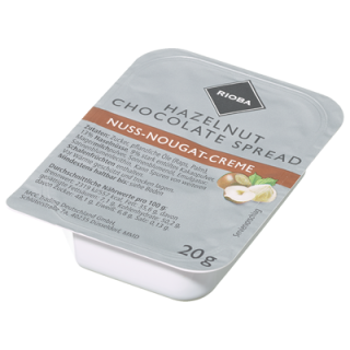 RIOBA Nuss Nougat Creme Einzelportionen 100 Stück...