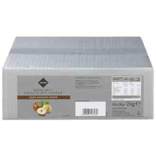 RIOBA Nuss Nougat Creme Einzelportionen 100 Stück à 20 g 2 kg Packung